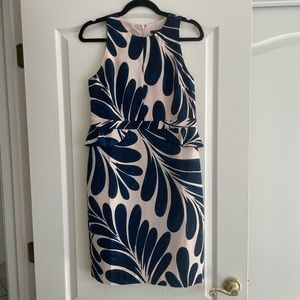 Ann Taylor 6 petite navy and pink dress